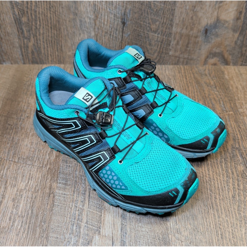 Salomon X-Mission 3 Trail Running Blue Womens US 7.5 Outdoor Hiking Sneakers